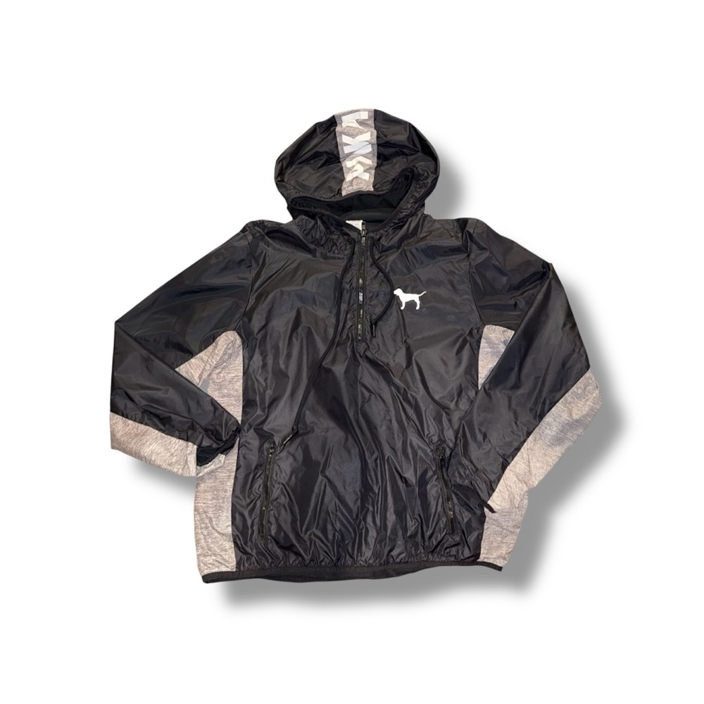Victoria’s Secret PINK Fleece Lined Quarter Zip Windbreaker Pullover